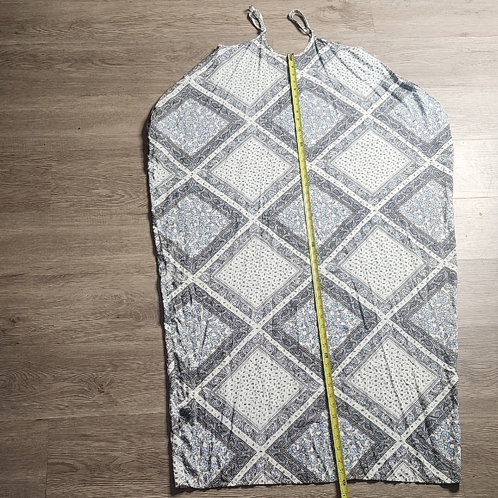 🛍 Dress Gray and White Geometric Patterned - Picture 3 of 8